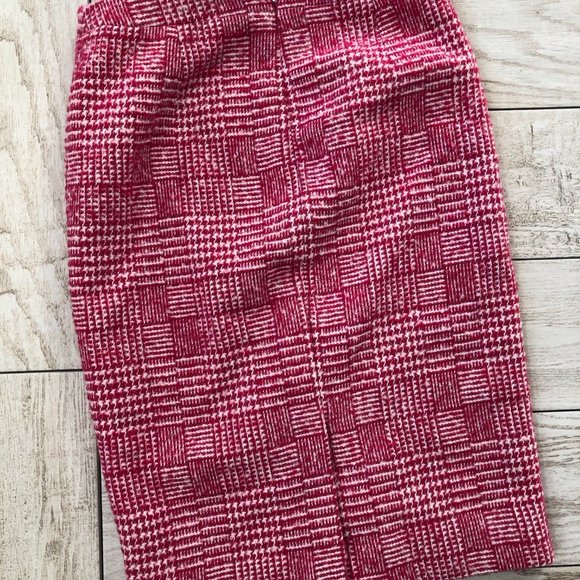 NWT Size 0 J Crew Pink Tweed Pencil Skirt - Picture 2 of 3